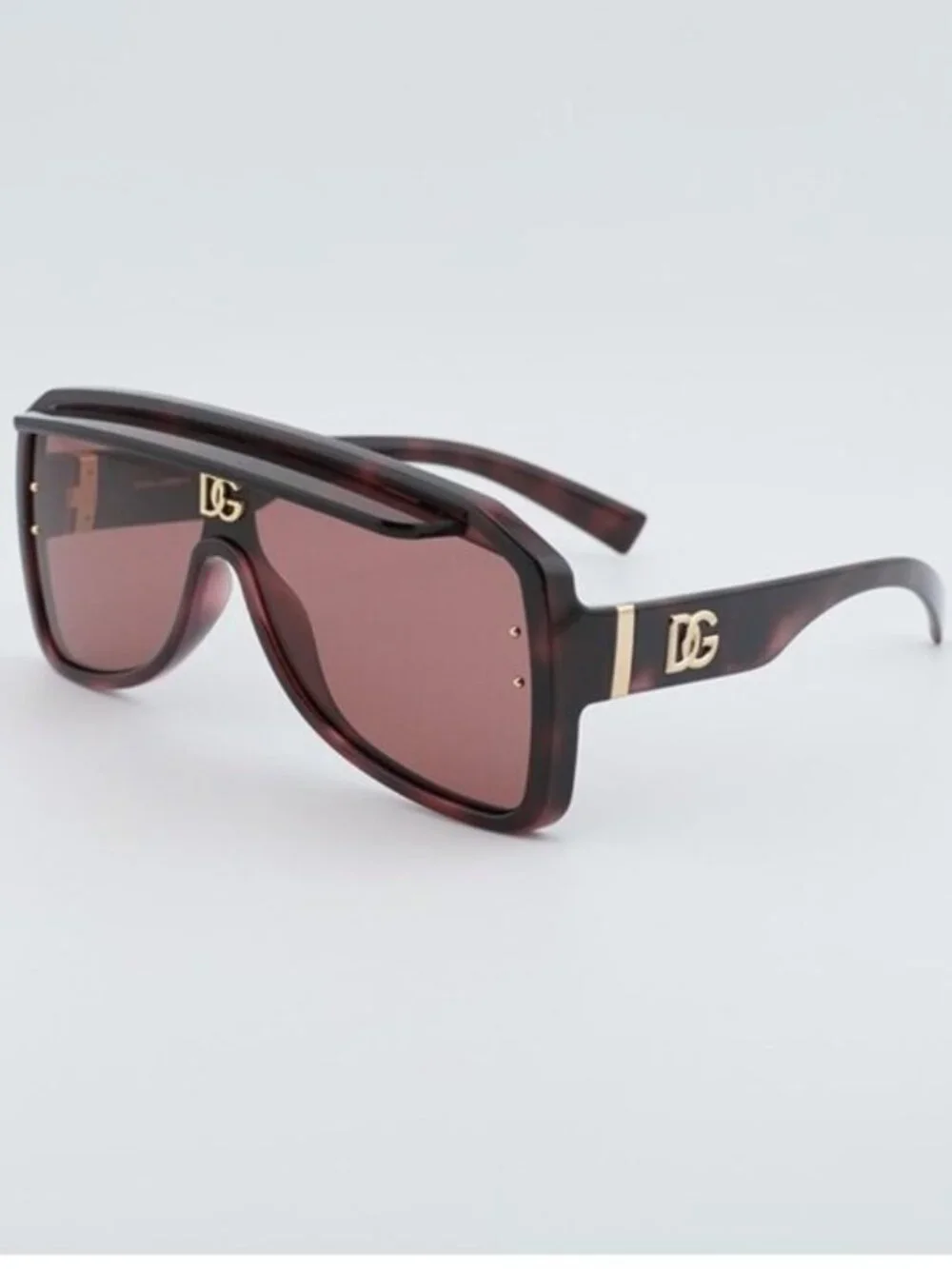 Dolce & Gabbana DG6205 347669 Sunglasses Havana Square Frame, Dark Violet Lenses